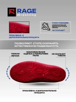 Борцовки RAGE WRESLING на липучке красный.