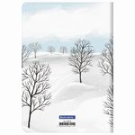 Тетрадь 40 л. в клетку обложка SoftTouch, бежевая бумага 70 г/м2, сшивка, А5 (147х210 мм), ЗИМНЯЯ ПРОГУЛКА, BRAUBERG, 403778