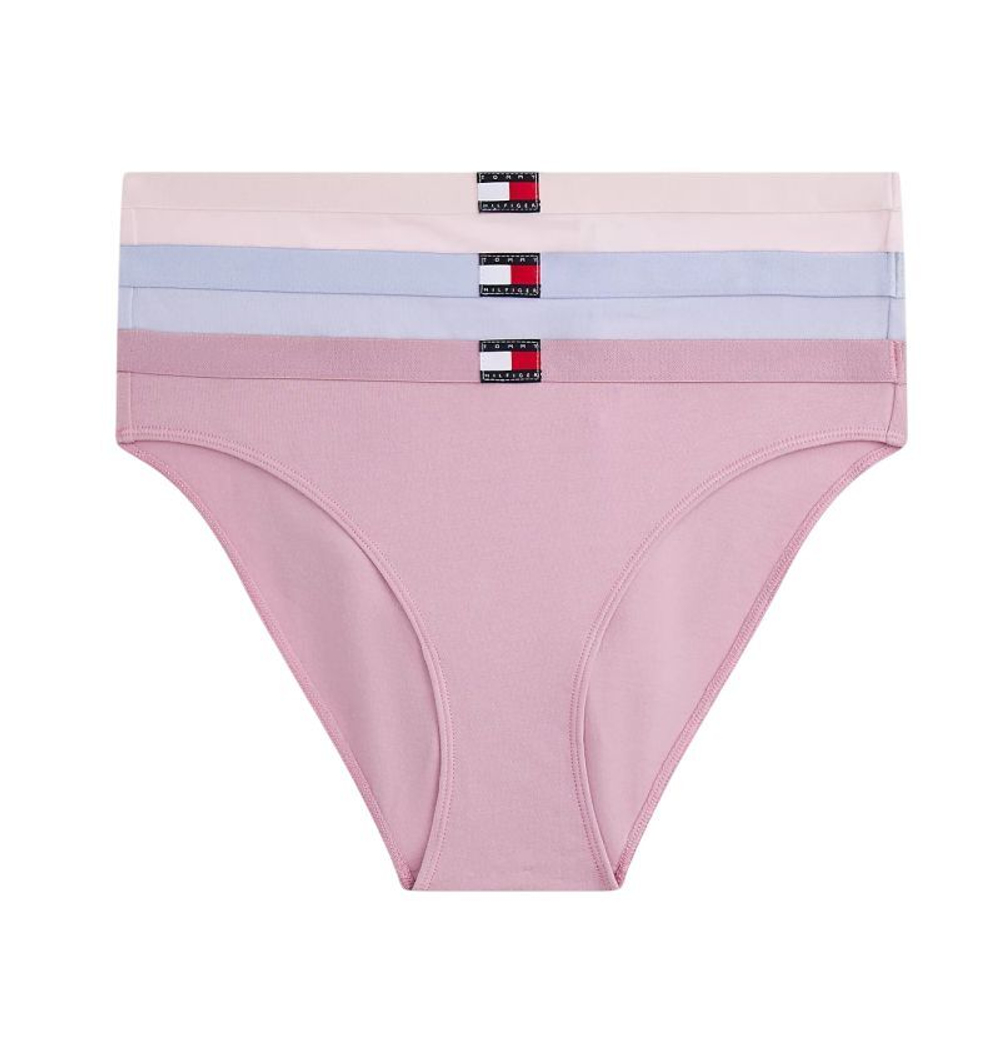 Женские трусики Tommy Hilfiger Heritage Logo Bikini 3P - lilac/mystic orc/light pink
