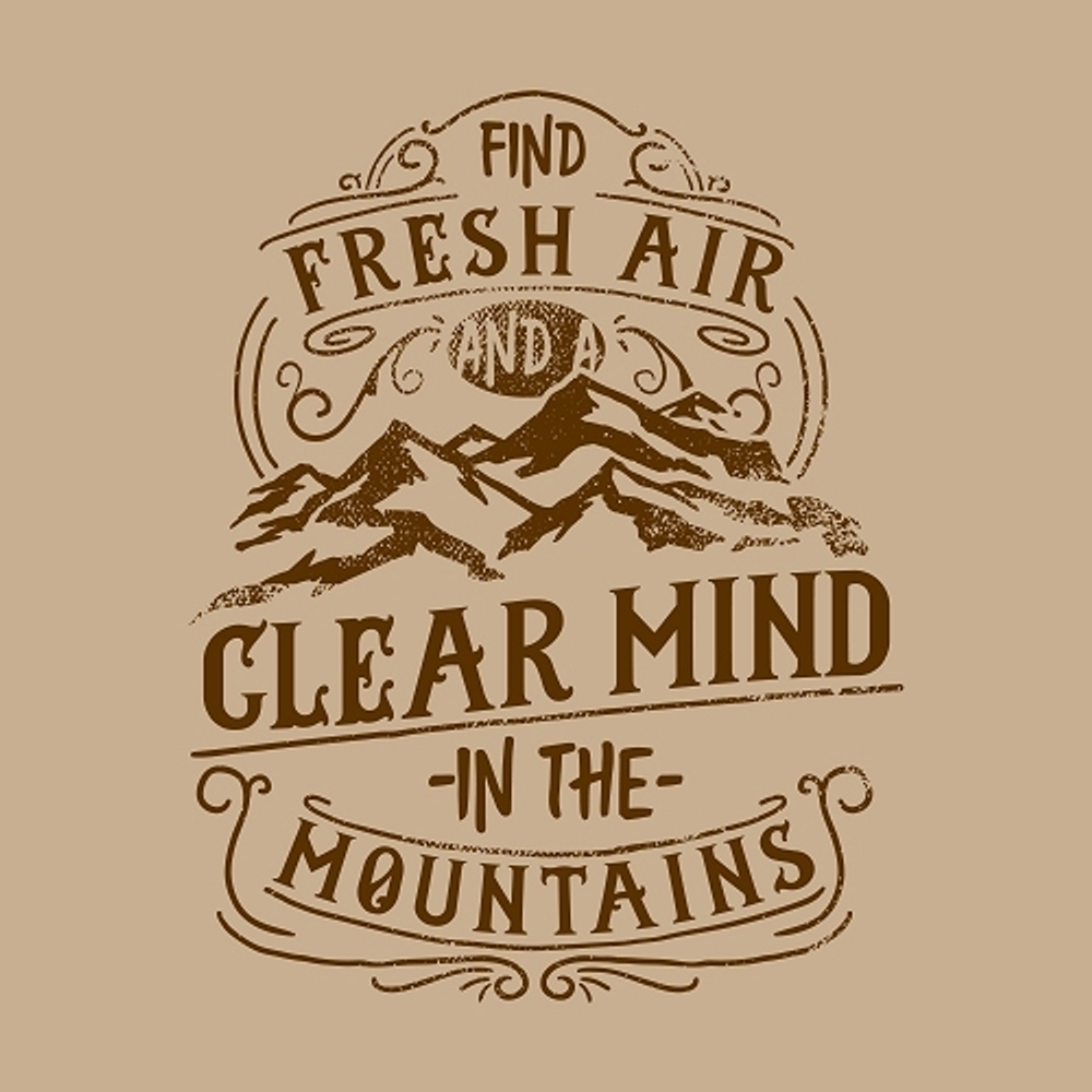принт PewPewCat Find Fresh Air коричневый