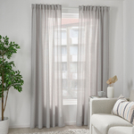 Комплект штор IKEA FJADERMOTT (ФЬЕДЕРМОТТ), Серый, 145х250 см, 2 шт