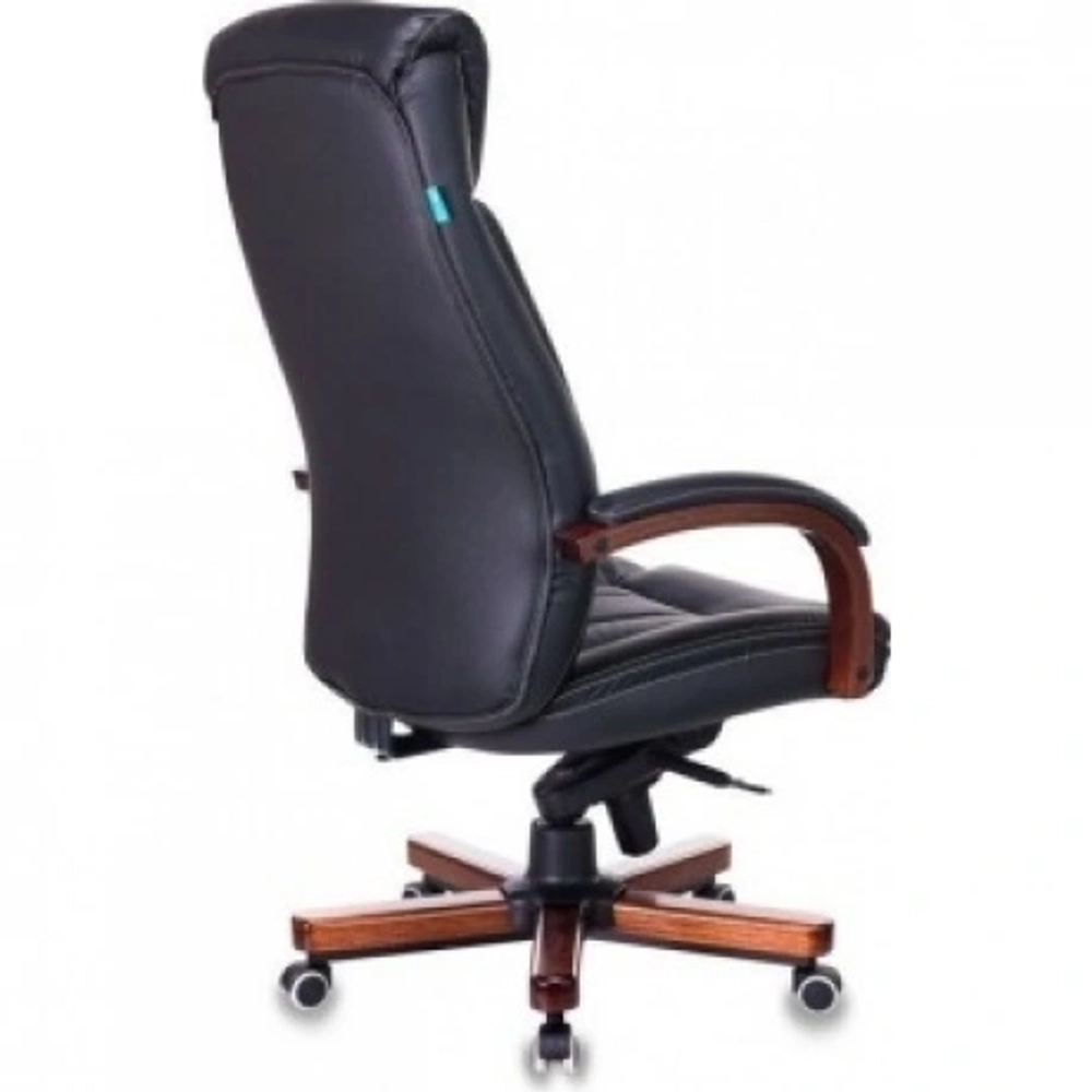 Кресло руководителя Бюрократ T-9922WALNUT/BLACK черный кожа крестовина дерево