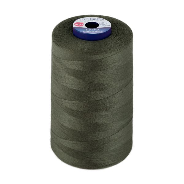 Нитки универсальные Gamma 40/2, 4570 м (5000 ярд) / 1 кат., 346 т.серый