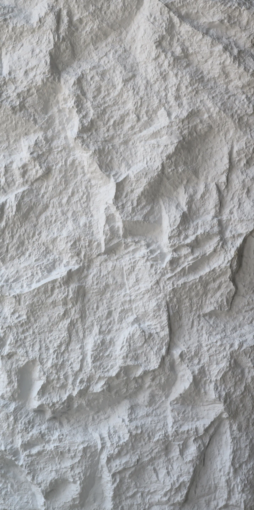 Полиуретановая панель под камень, Белый / PU Stone Panel - Rock Stone 1-White 1200х600х56 мм