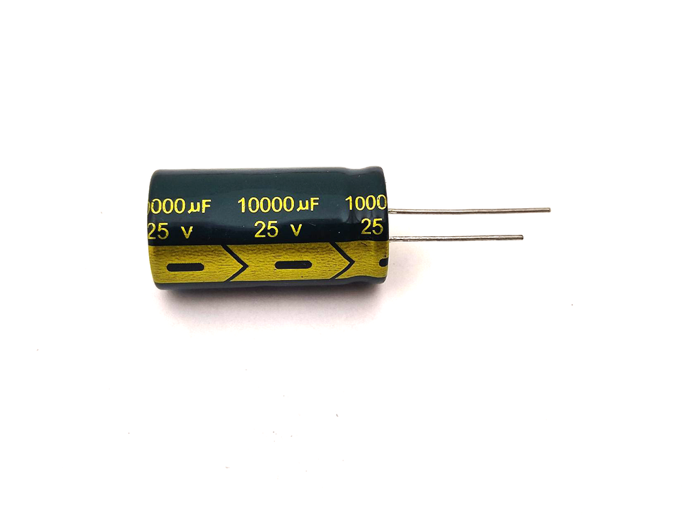 Конденсатор электролитический 25В-10000мкФ (10000uF-25V, -40+105C, 18*35мм)