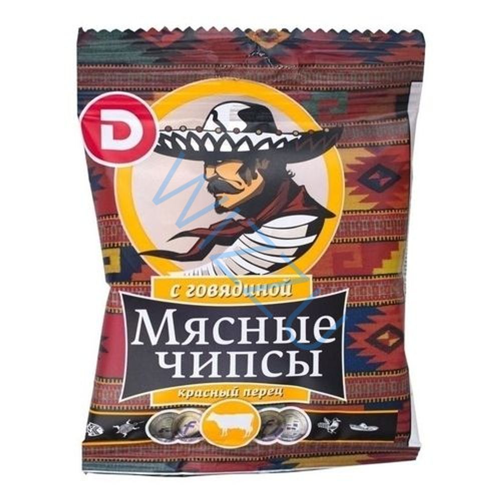 Мясные чипсы говядина с перцем 40 гр