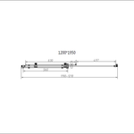 Душевой уголок Комо-Н (Como-N) VSR-4CN8012CL, 1200*800, хром, стекло прозрачное,