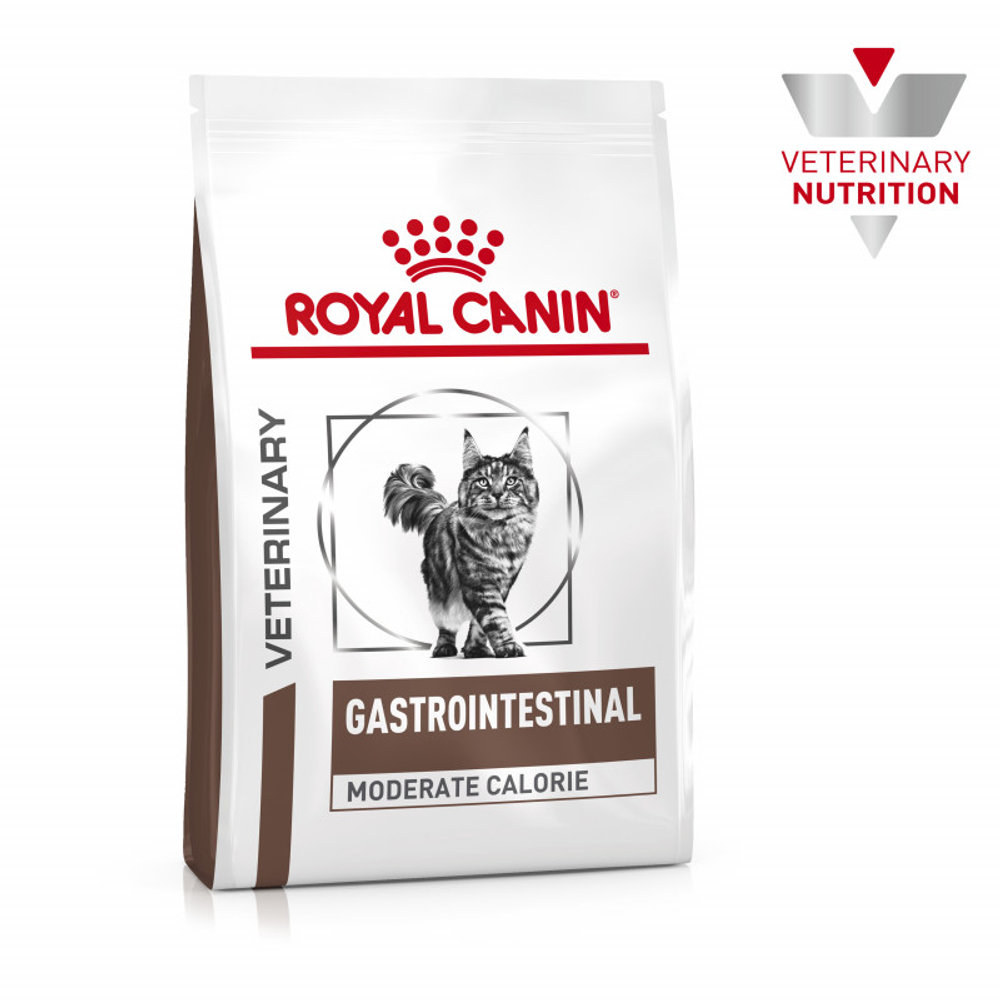 Royal Canin Gastrointestinal Moderate Calorie GIM 35 Гастроинтестинал Модерейт Кэлори Корм сухой диета для кошек при расстройствах пищеварения 2кг