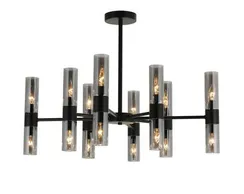 Люстра потолочная Rilon 74783/16 BLACK, 16×40 Вт, чёрная