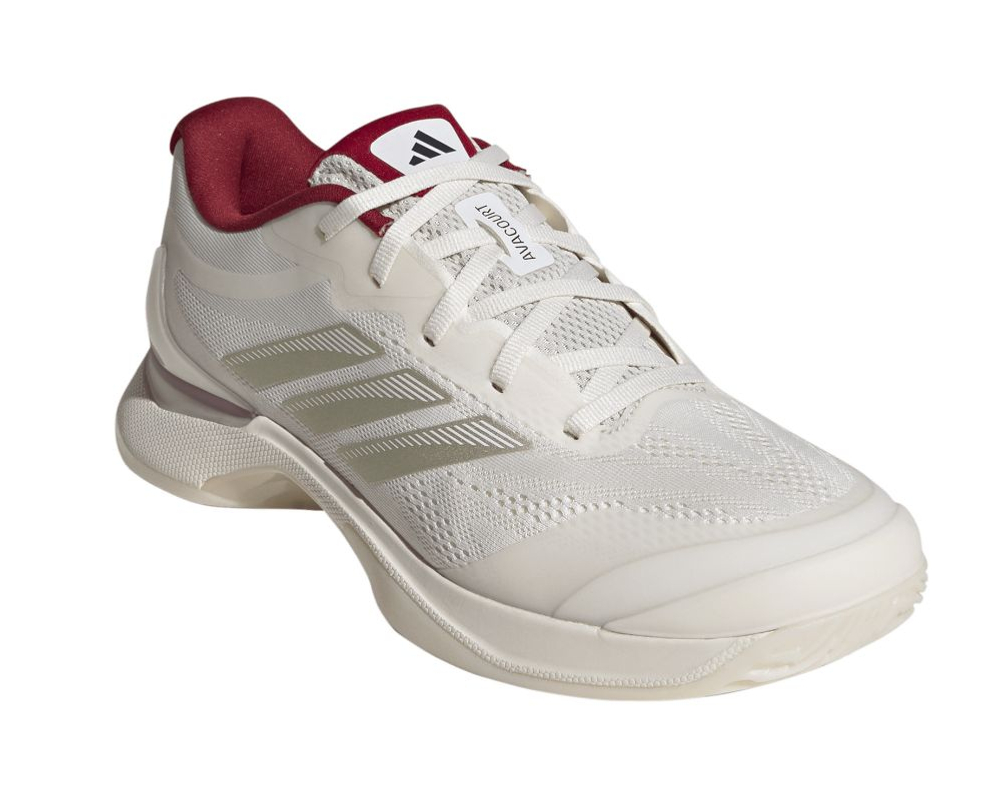 Женские Кроссовки теннисные Adidas Avacourt 3 - chalk white/ice gold/team victory red