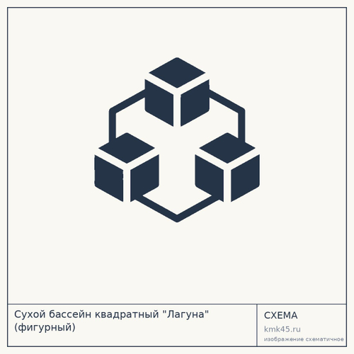 Сухой бассейн квадратный "Лагуна" (фигурный) — от 33 000 ₽