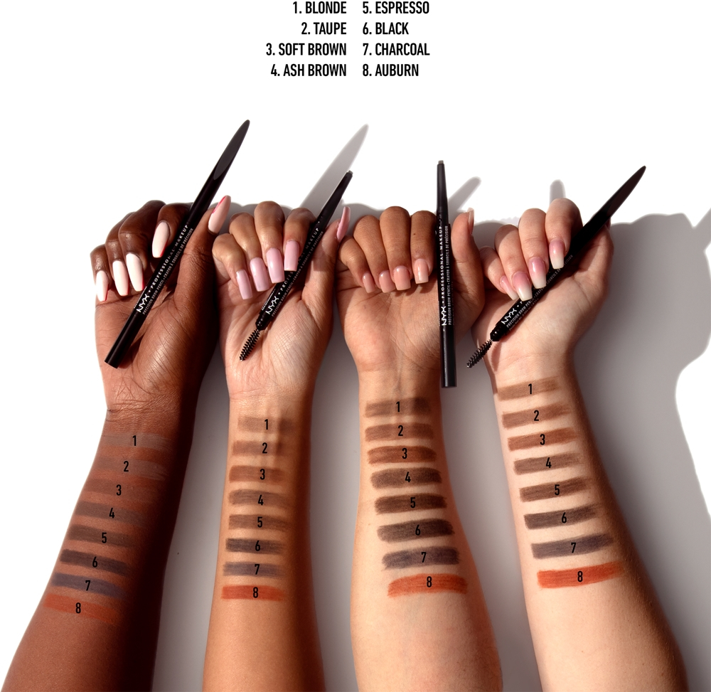 NYX Professional Makeup Precision Brow Pencil - Карандаши для бровей оттенок 02 Taupe, 0 g