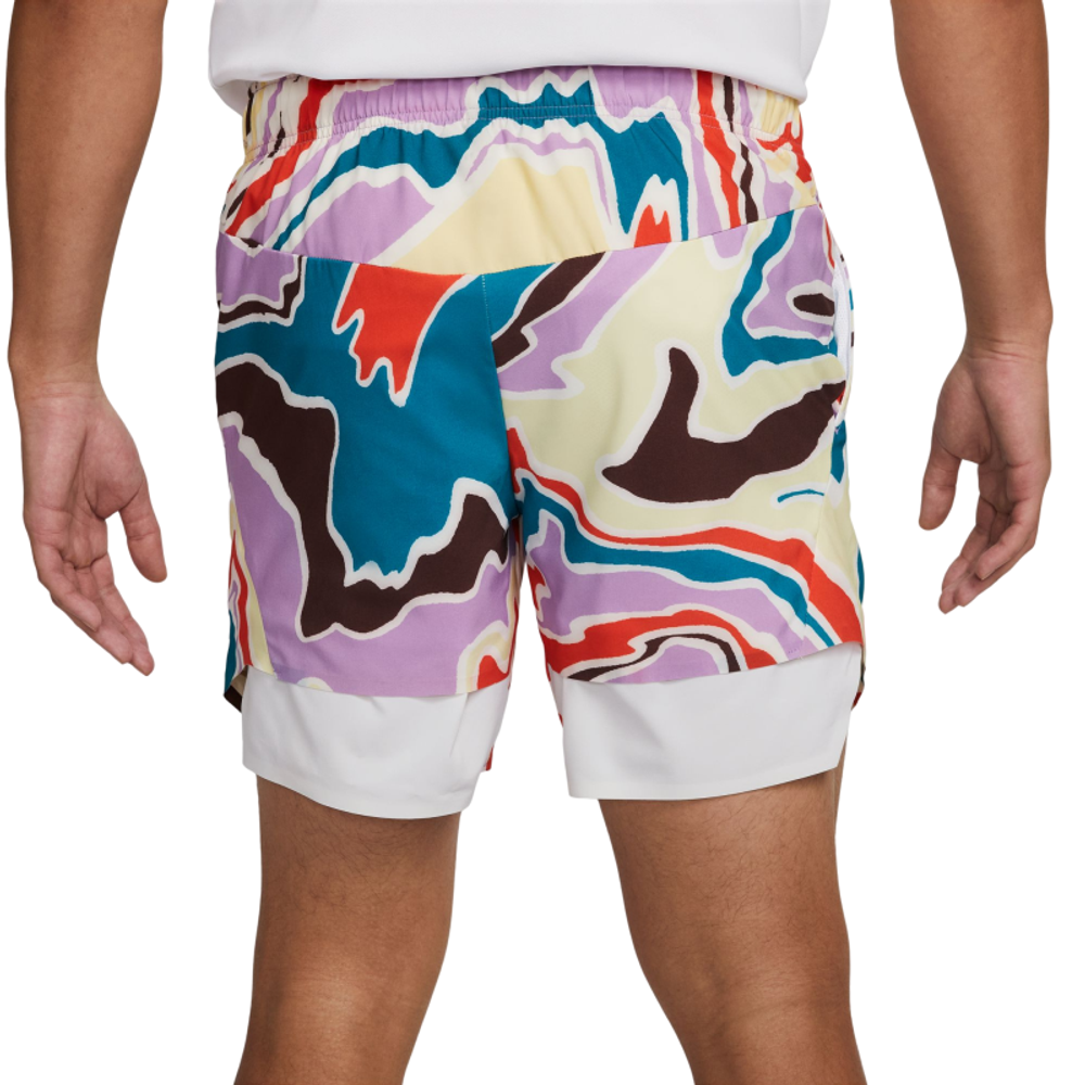 Мужские шорты теннисные Nike Court Dri-Fit Slam Short - white/white/разноцветный