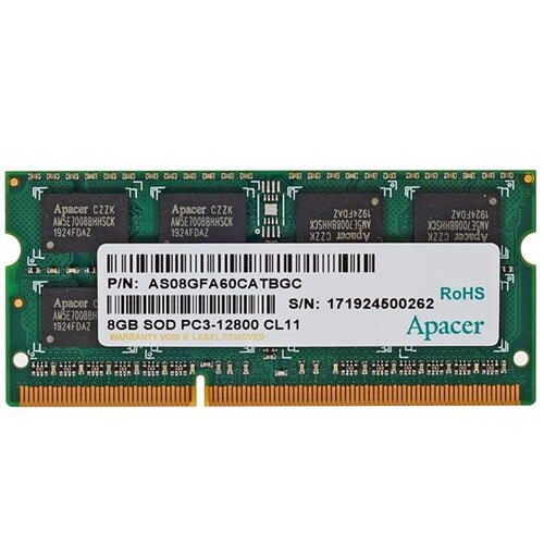 Модуль памяти NBook SO-DDR3 8GB, 1600Mhz, Apacer (DV.08G2K.KAM)