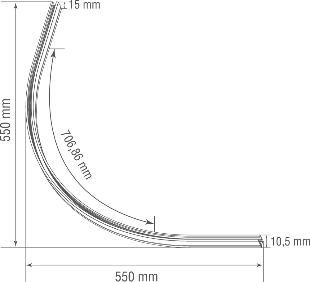 Размеры R corner 900 CB