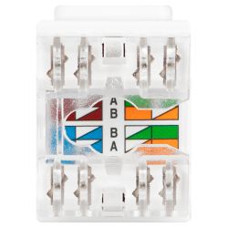 Коннектор ЭРА ОФИС 18-8002-01 RJ45 CAT6 UTP Keystone цвет белый | ЭРА Люки