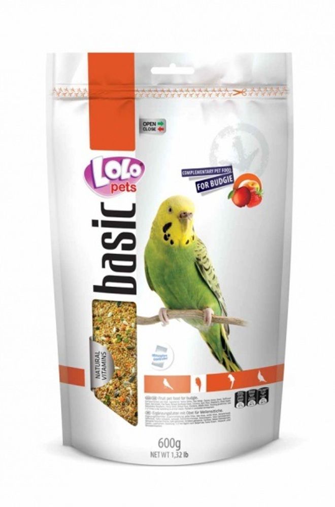 LoLo PETS Корм 600г. для волнистых попугаев фруктовый. Дойпак LoLo PETS Корм 600г. для волнистых попугаев фруктовый. Дойпак