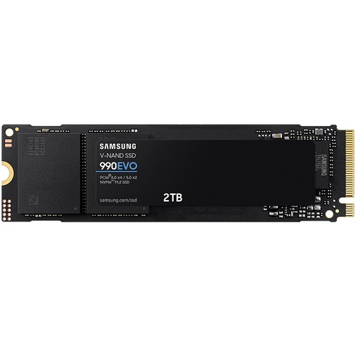 Жесткий диск SSD M.2 2Tb Samsung 990 EVO, 5000/4200MBs, 900000 IOPS, TLC 3D NAND, PCI-E4.0x4 (MZ-V9E2T0BW)