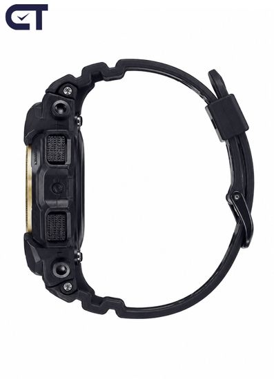 CASIO GD-010GB-1A9DR G-SHOCK мужские наручные часы — чёрно-золотая цифровая G-SHOCK с 10-летней батареей