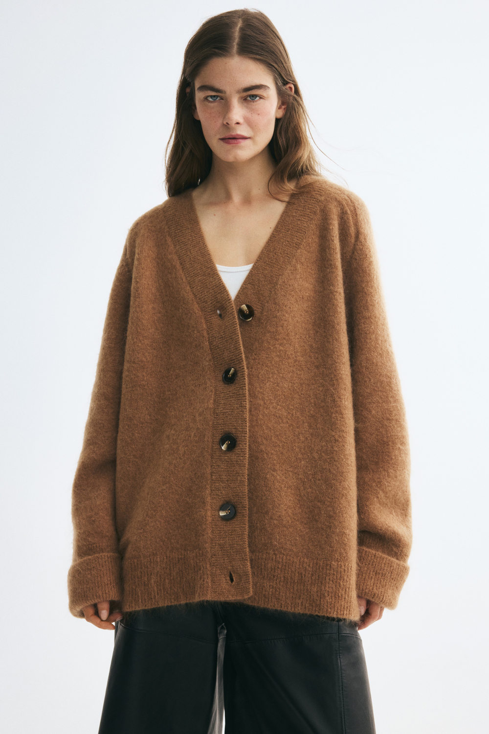 Кардиган оверсайз из смеси с мохером - H&M