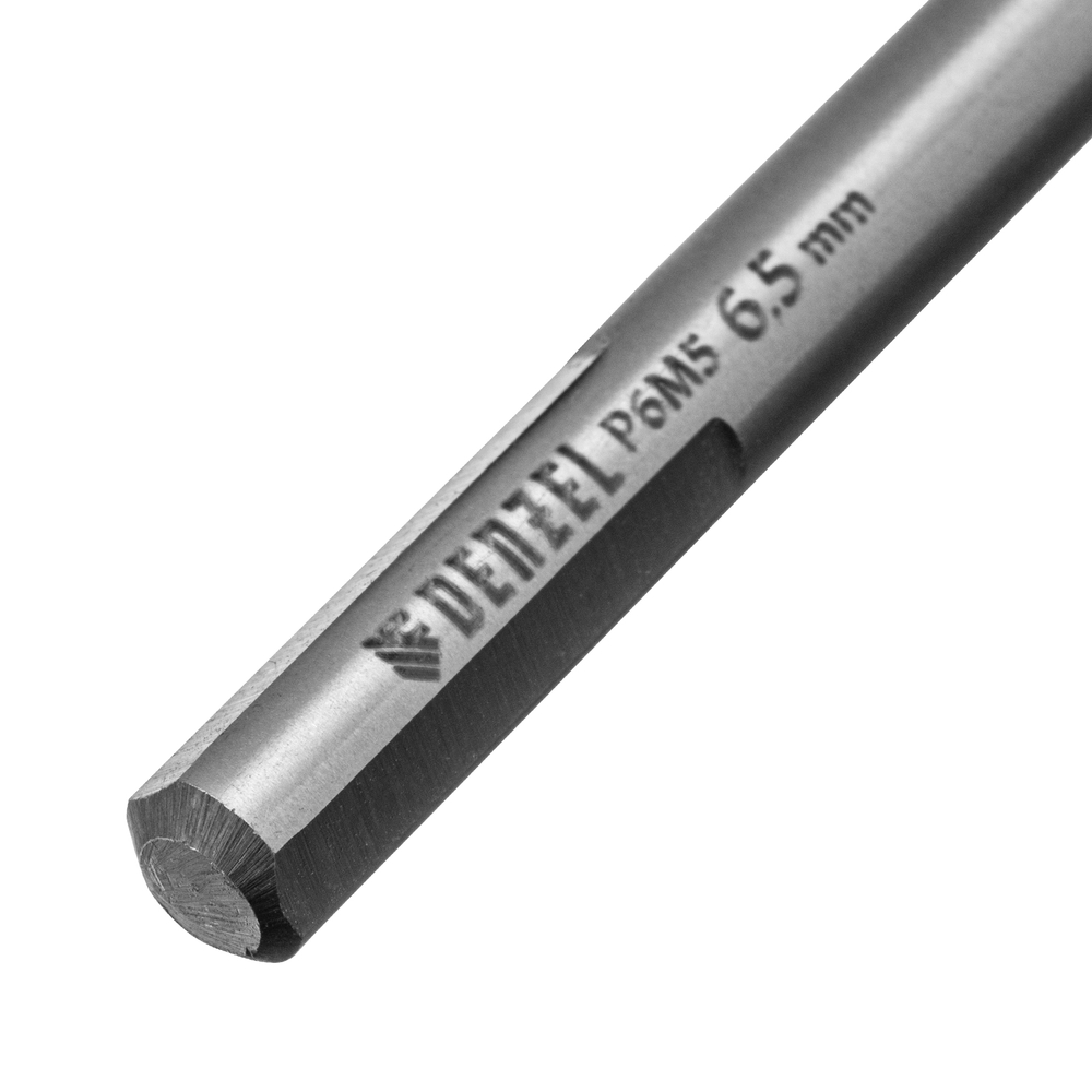 Сверло спиральное по металлу 6,5 x 93мм, Р6М5, Golden Tip, многогранная заточка Denzel