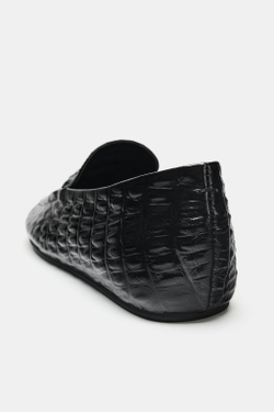 ZARA КОЖАНЫЕ ЛОФЕРЫ LIMITED EDITION, ЧЕРНЫЙ