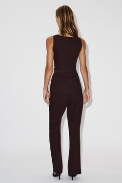 ZARA БРЮКИ FLARED, БУРГУНДИ
