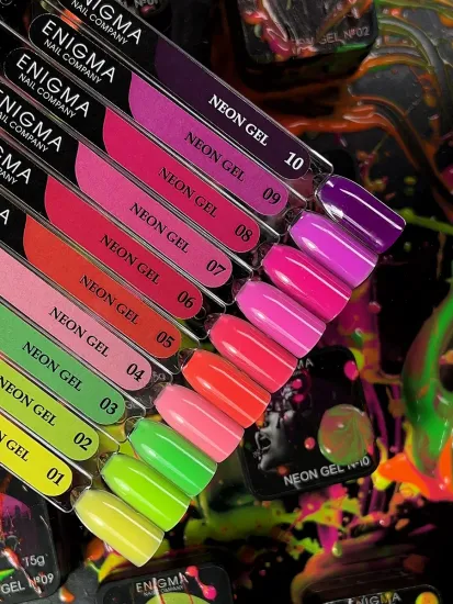 Гель для наращивания ENIGMANIC NEON gel 02 15g.