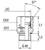 Штуцер FNE JIC 3/4 - BSP 1/2