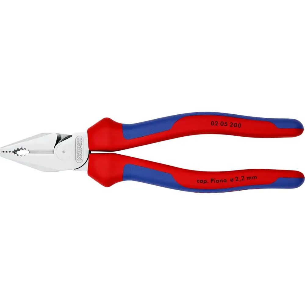 Плоскогубцы комбинированные особой мощности хромированные 200 мм Knipex 02 05 200