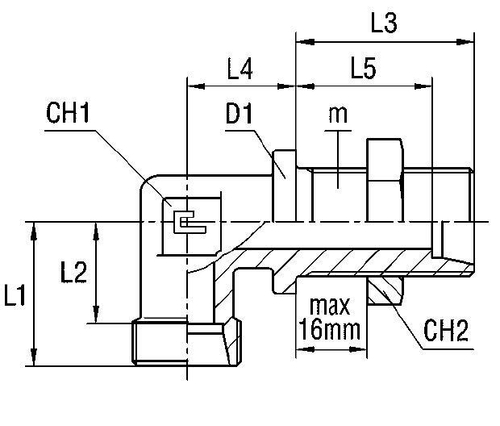Соединение PD90 DL22 30х2 (корпус)