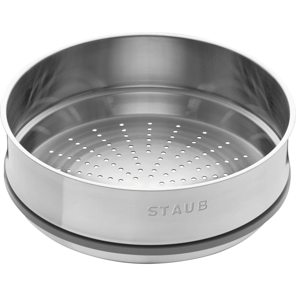 STAUB Чугунная кастрюля Cocotte 24 см 3,8 л со вставкой-пароваркой черная EAN 3272340054372