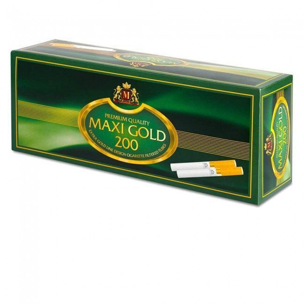 Гильзы для сигарет "Maxi Gold" KS 200шт. Товар уцененный
