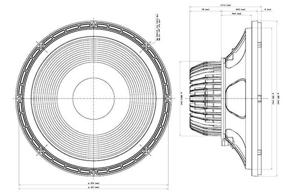 Eighteen Sound 15NLW9500/8 неодимовый динамик, диаметр 15 дюймов, 1000Вт