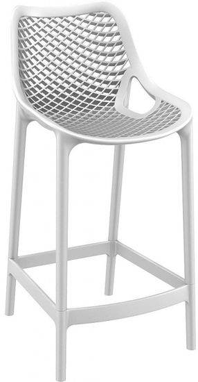 Стул пластиковый полубарный Air Bar 65 цвет белый
