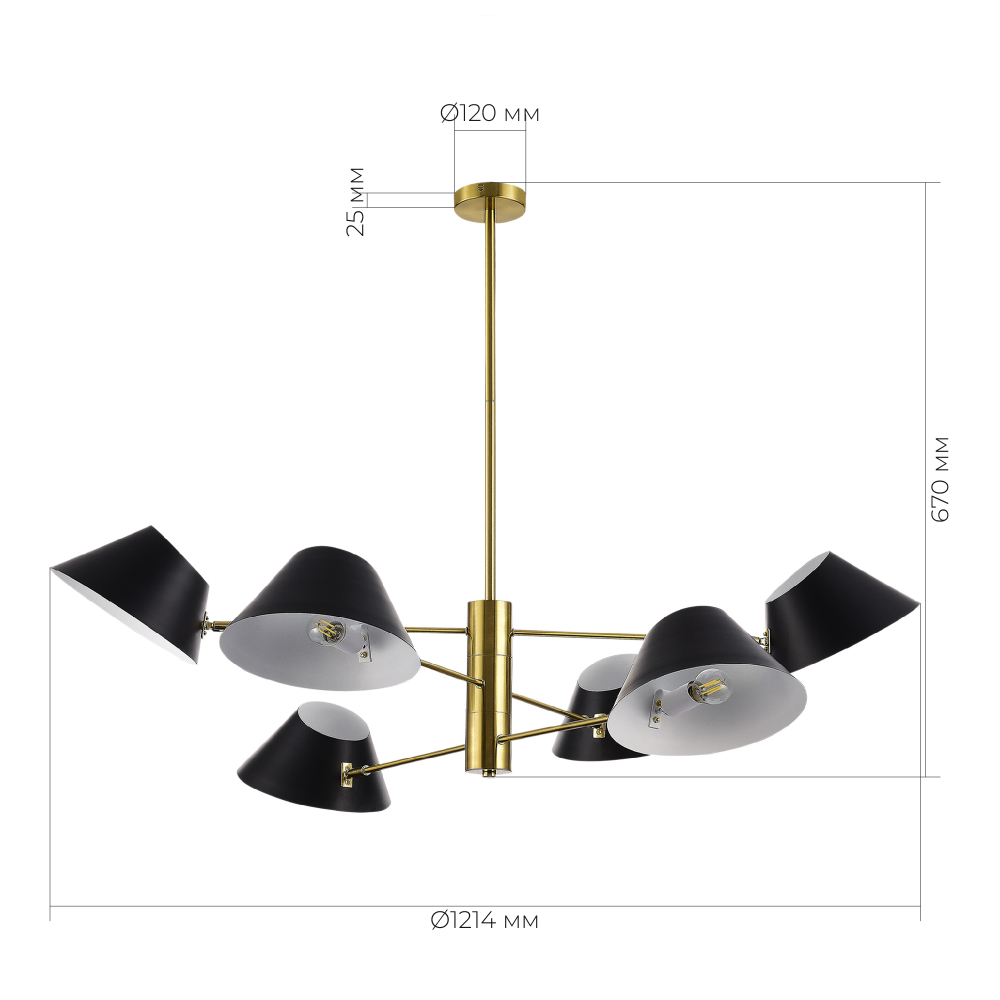 Светильник подвесной NORBI E14 6х60W