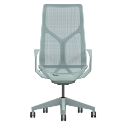 Кресло Herman Miller Cosm, высокая спинка, цвет Glacier, нерегулируемые подлокотники