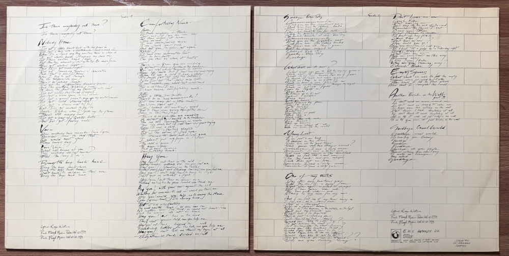 Pink Floyd - The Wall 2LP (Голландия 1979г.)