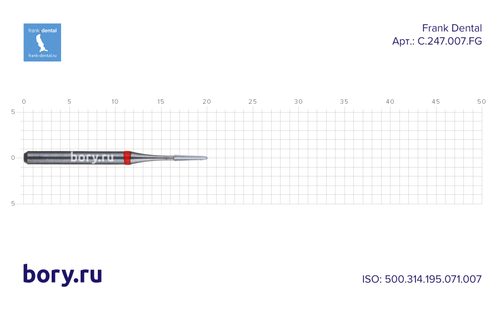 Бор твердосплавный Frank Dental типа FG - C.247.007.FG