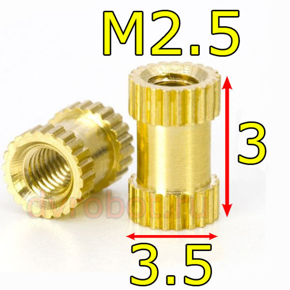 Вставная гайка М2.5*3-3.5