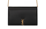 SAINT LAURENT Monogram Calfskin Wallet, Shoulder Bag, Crossbody Bag Women"s Black