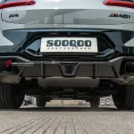 Карбоновый диффузор заднего бампера со стоп-сигналом для BMW X4 G02 Рестайлинг 2022+ БМВ