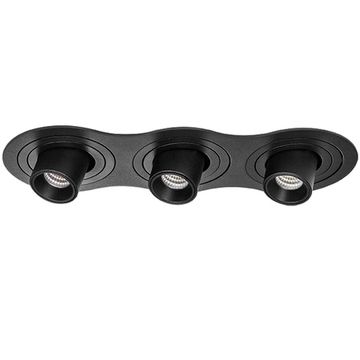 Комплект из светильников и рамки 3*LED 21W 4000K i637174 чёрный InteroBall Lightstar