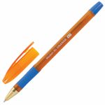 Ручка шариковая масляная с грипом BRAUBERG Model-XL ORANGE, СИНЯЯ, узел 0,7 мм, линия 0,35 мм, 143246