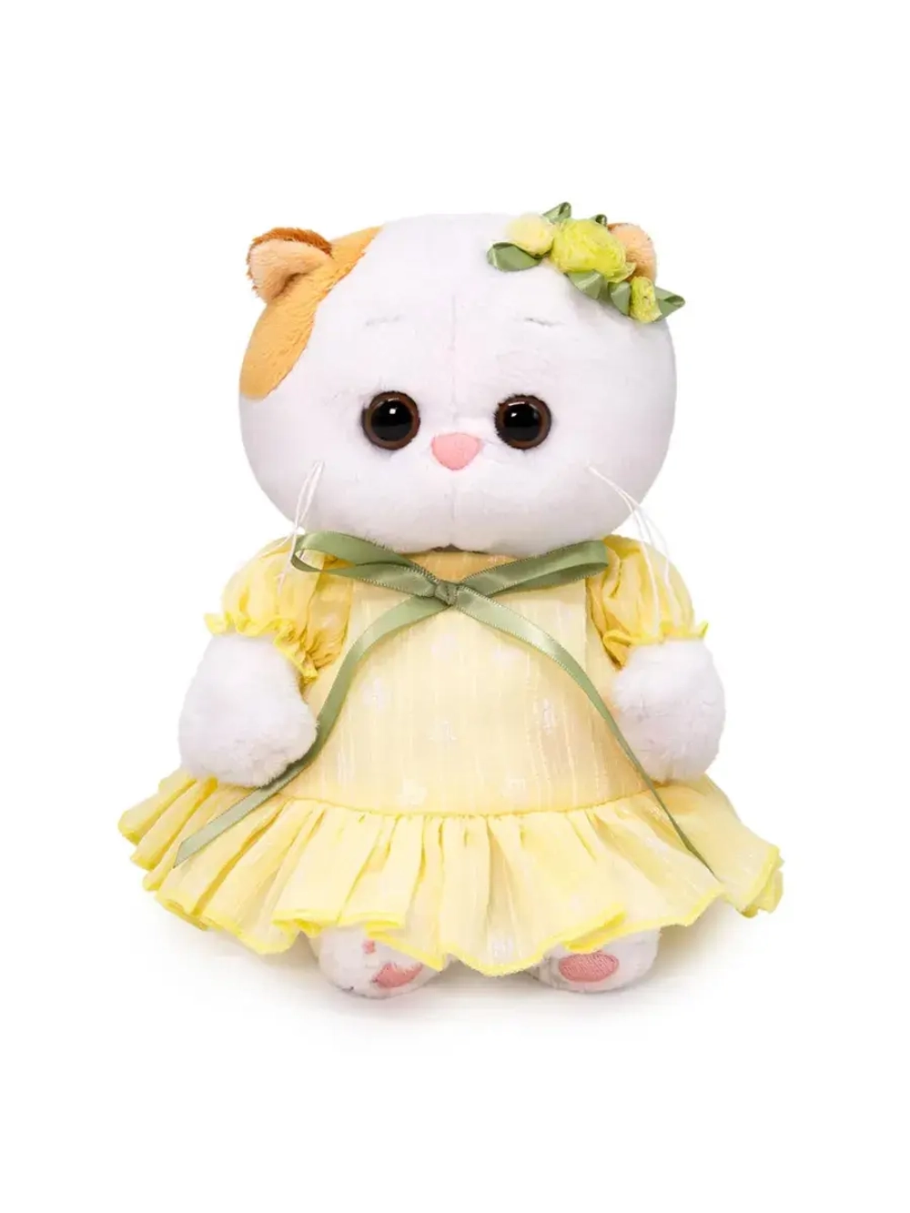 Мягкая игрушка Кошечка Ли Ли в платье из шифона 20 см LB-078