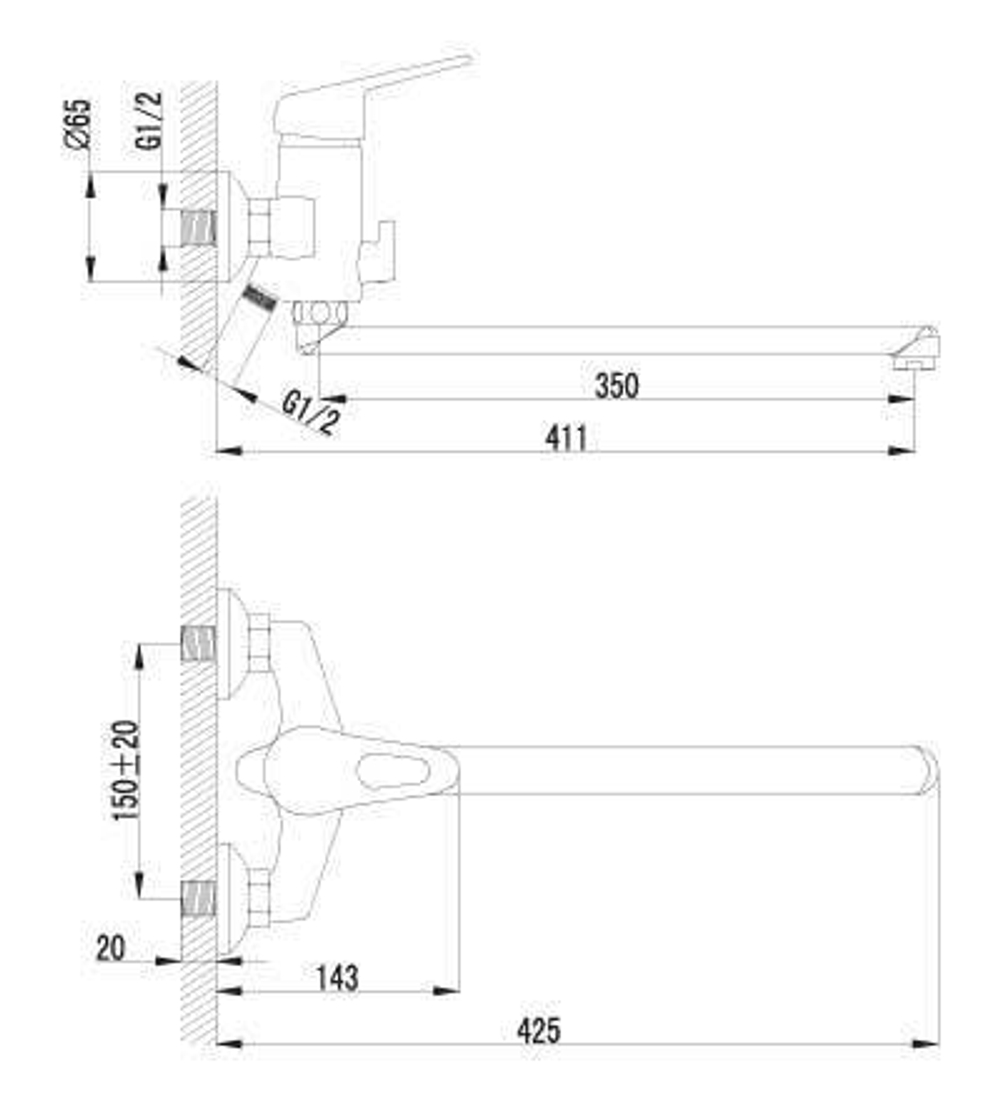 Смеситель универсальный LEMARK LUNA – LM4151C