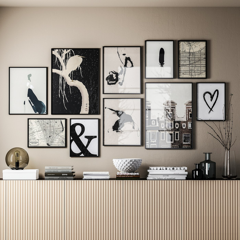 IKEA LOMVIKEN  (ИКЕА ЛОМВИКЕН)  -  Рамка - чёрная 30x40 см