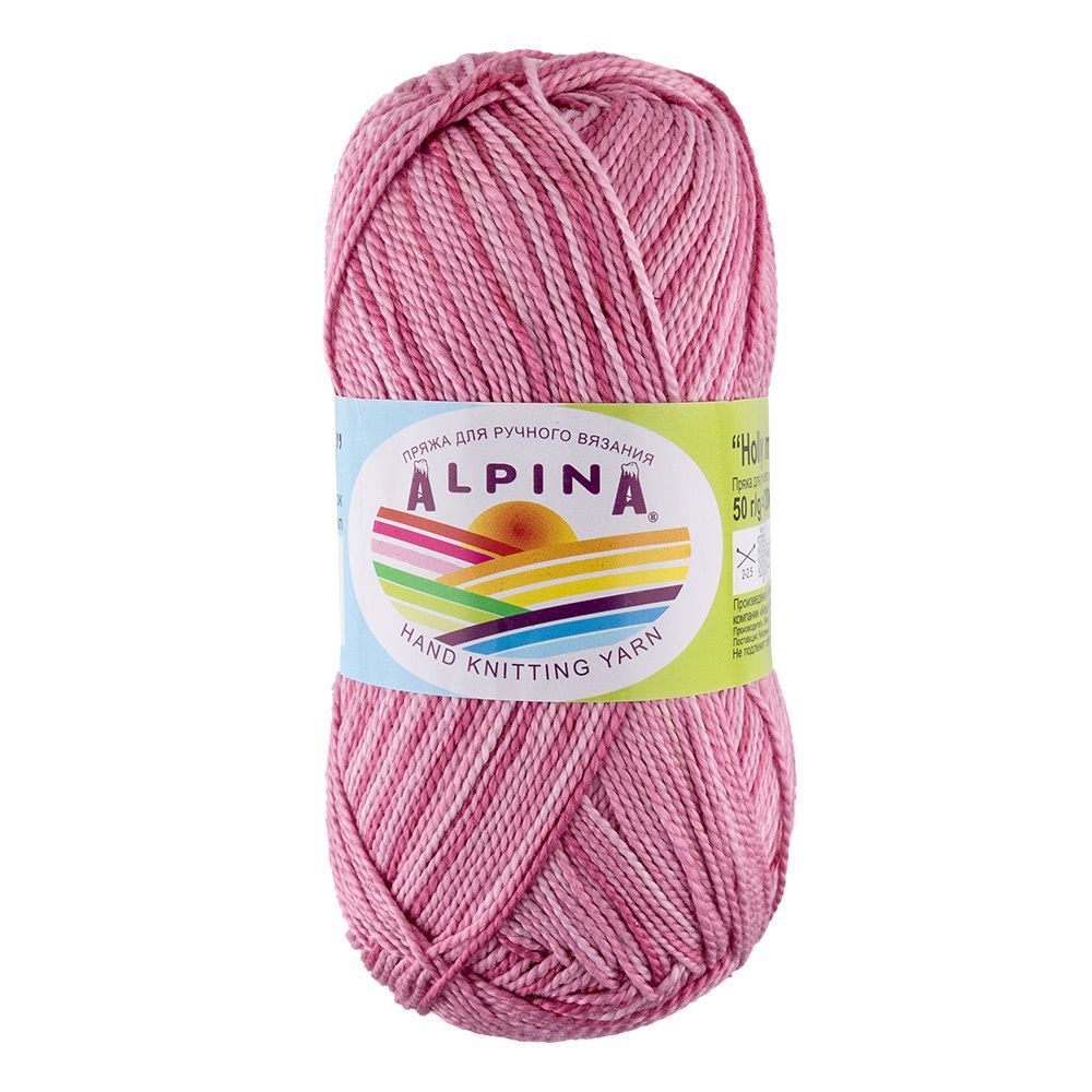 Пряжа Alpina Holly Melange / уп.10 мот. по 50г, 200м, 15 яр.розовый/т.яр.розовый Пряжа Alpina Holly Melange / уп.10 мот. по 50г, 200м, 15 яр.розовый/т.яр.розовый