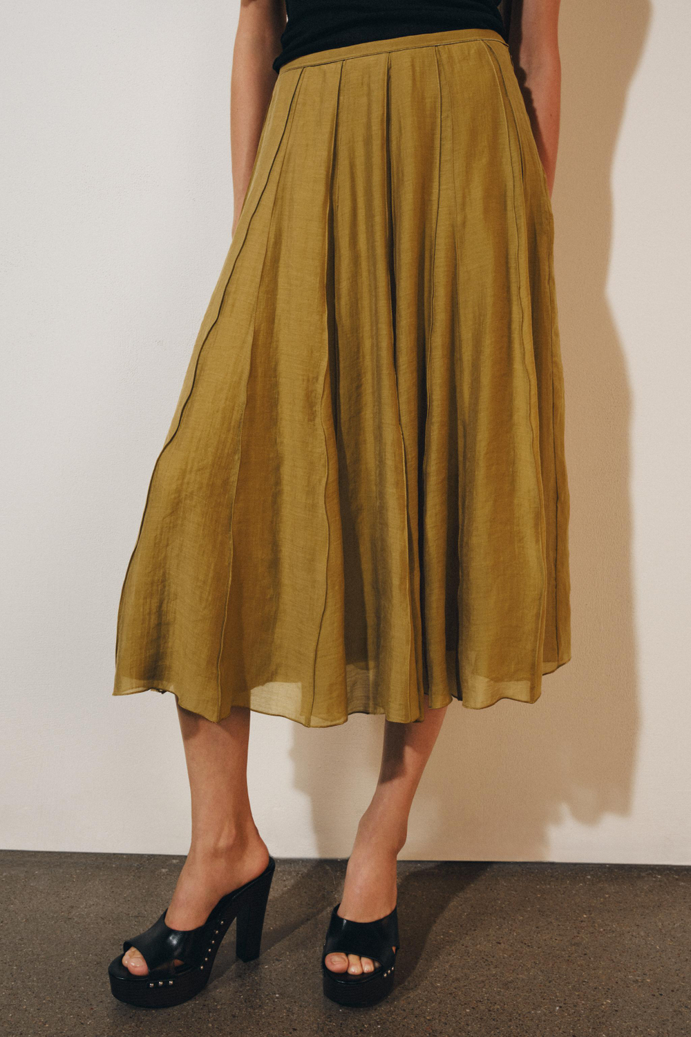 КОМБИНИРОВАННАЯ СТРУЯЩАЯСЯ ЮБКА — ZW COLLECTION — ZARA
