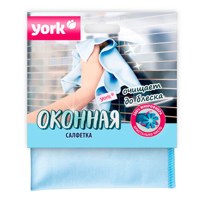 Салфетка из микрофибры для окон 30Х30 YORK